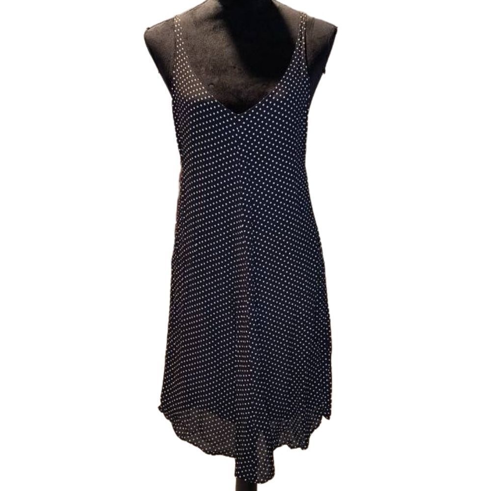 Reformation XS/S Black Polka Dot Mini Dress